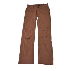 Prana Halle Hiking Pants Brown Zion Stretch Roll Up Short Womens Size 2 W28 L27
